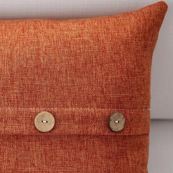 Decorative Throw Pillow Covers Cases Cottage Farmhouse Accent Fall Decor Orange - Picture 8 of 10